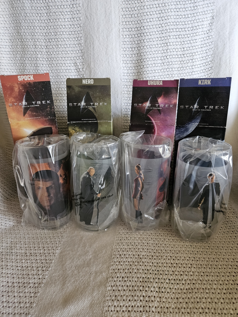 Star Trek Glasses - Spock, Nero, Uhura, Kirk